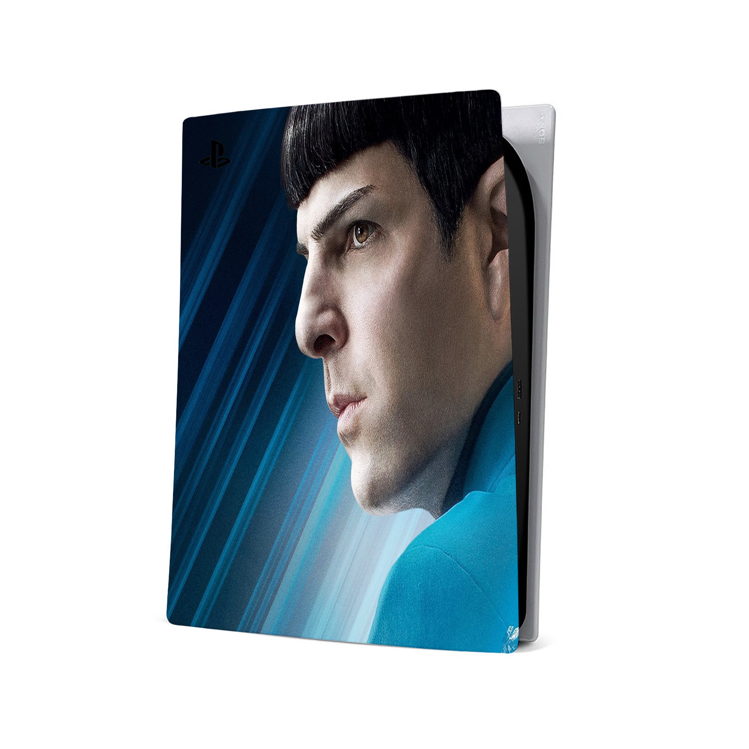A video game skin featuring a Star Trek Beyond design for the PS5.
