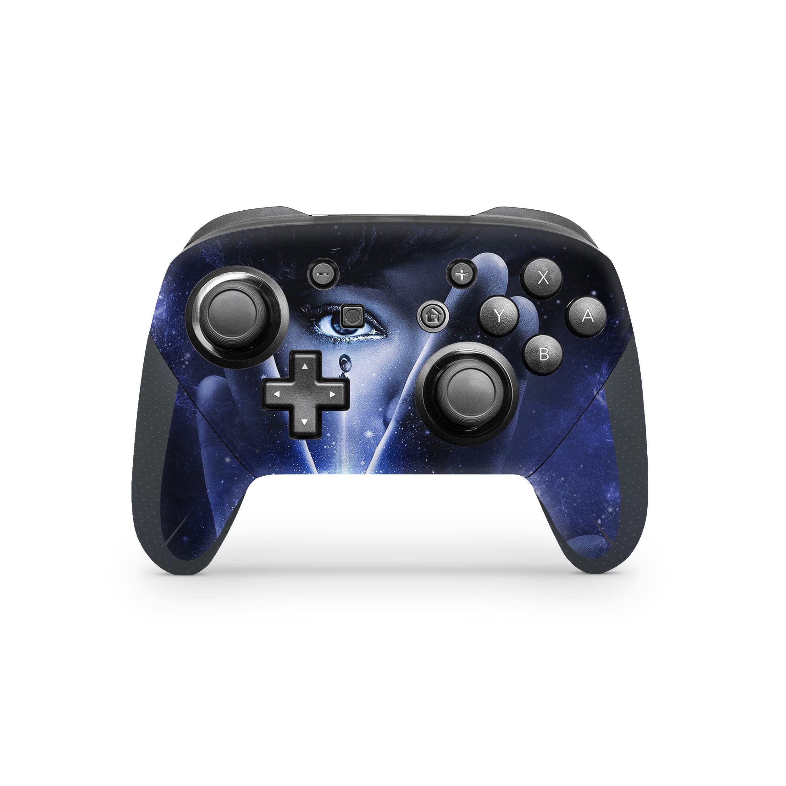 A video game skin featuring a Star Trek Discovery design for the Switch Pro Controller.