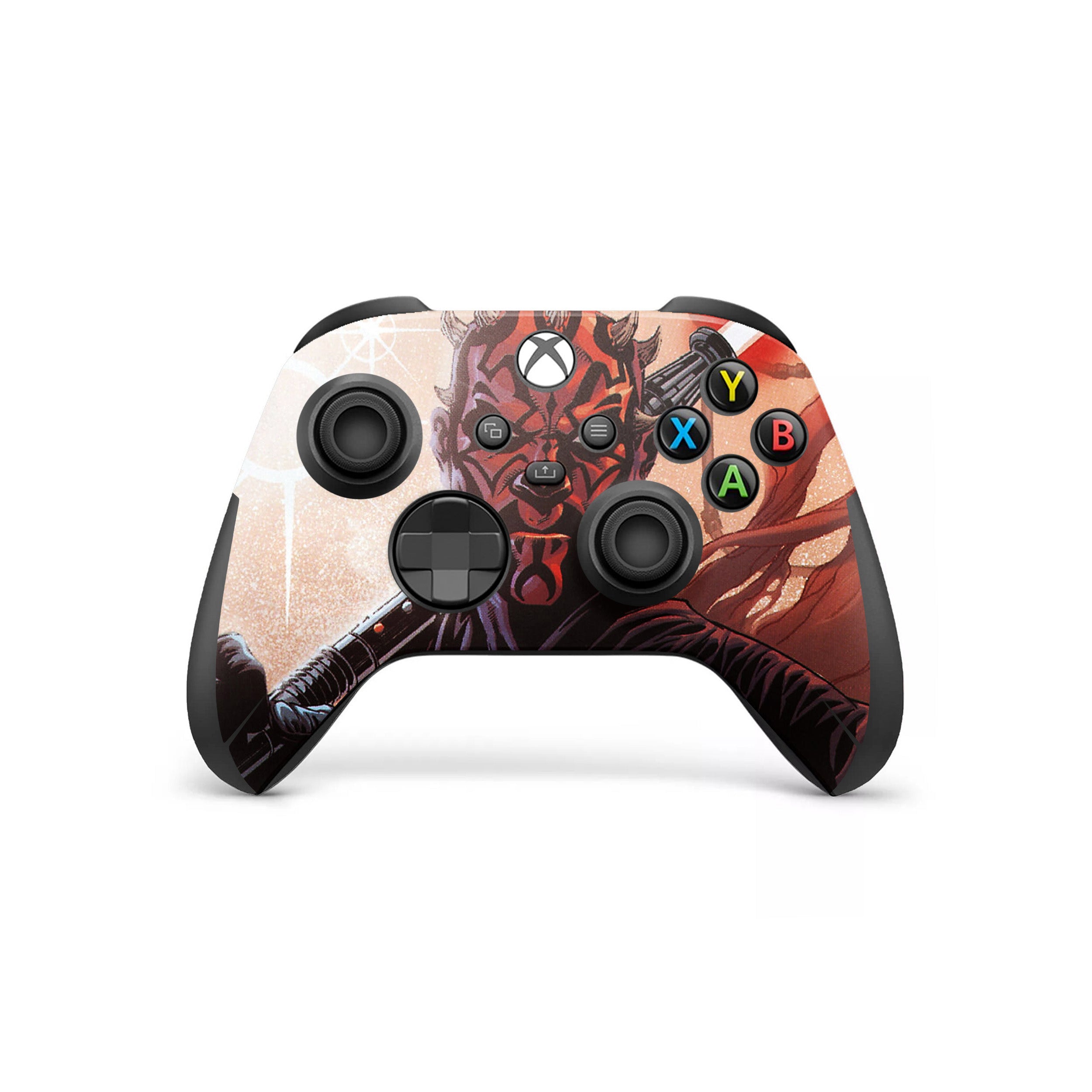 A video game skin featuring a Star Wars Darth Maul design for the Xbox Wireless Controller.