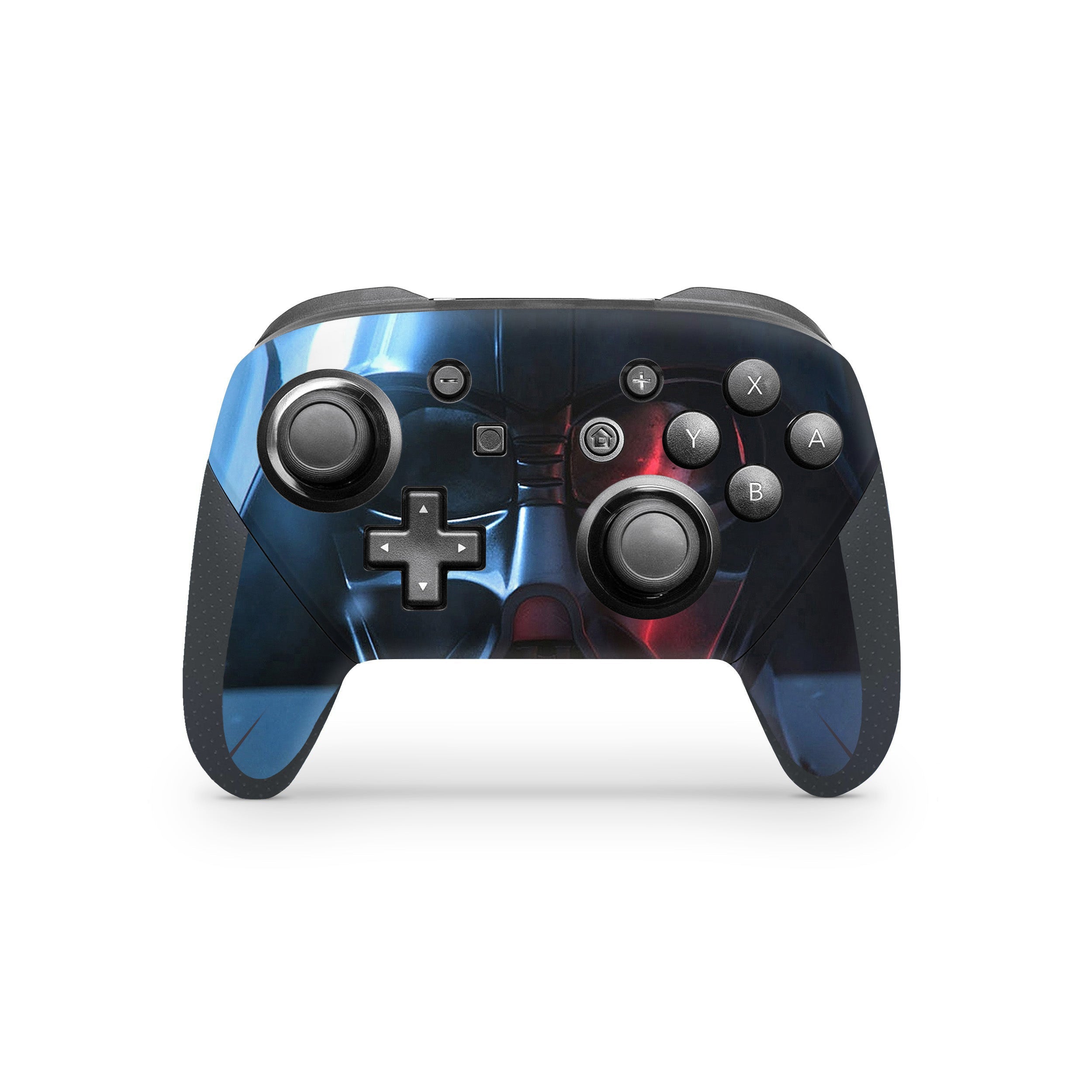 A video game skin featuring a Star Wars Darth Vader design for the Switch Pro Controller.