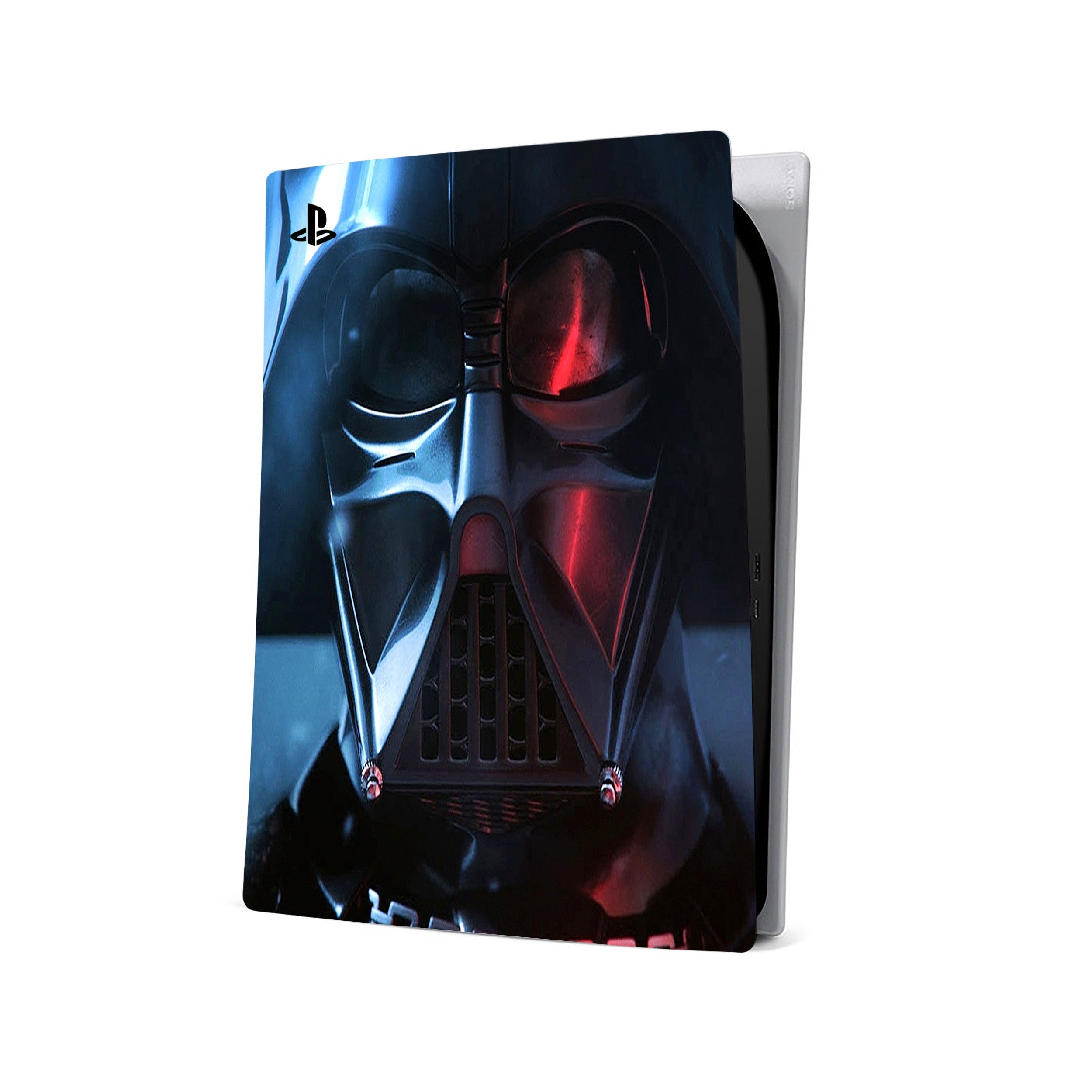 A video game skin featuring a Star Wars Darth Vader design for the PS5.