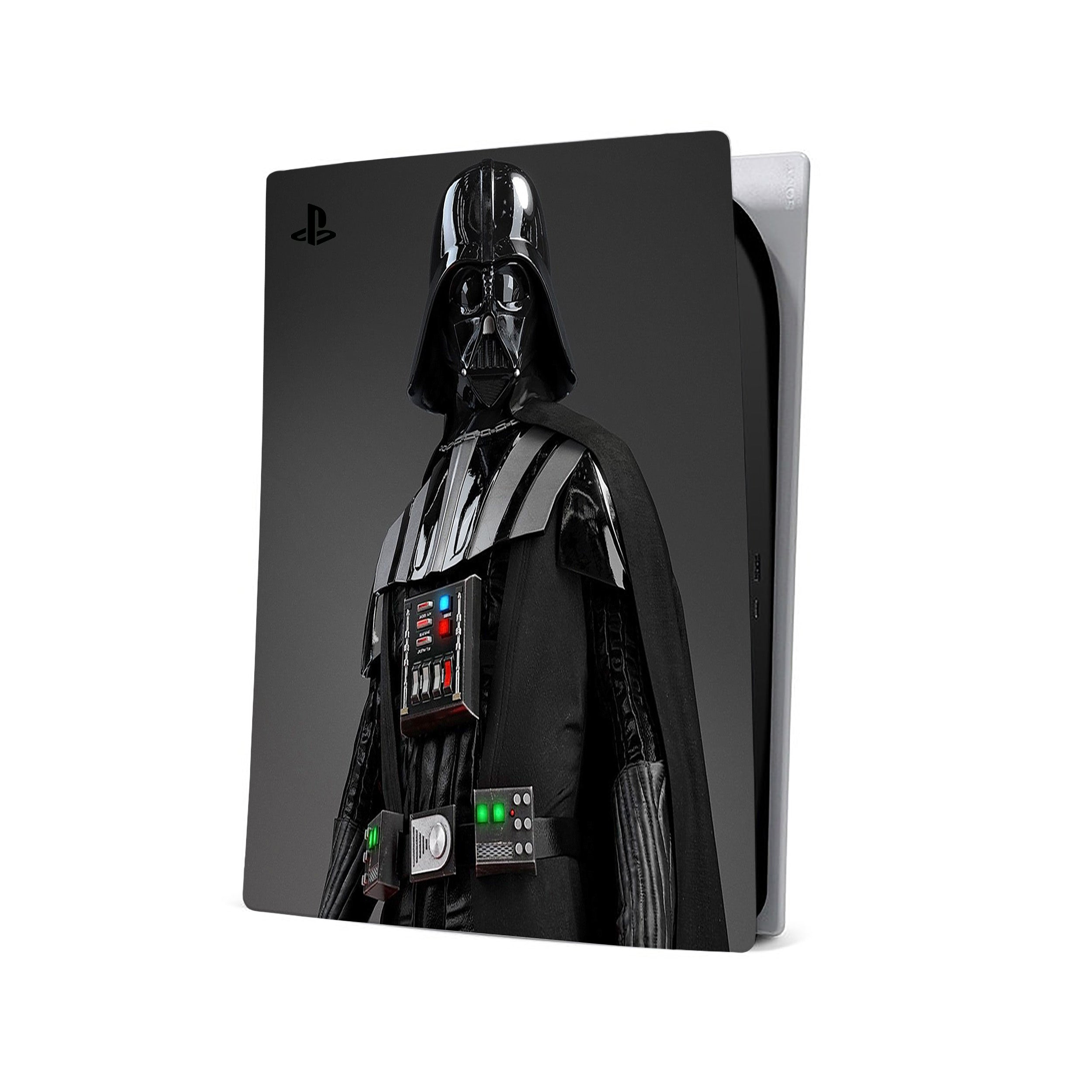 A video game skin featuring a Star Wars Darth Vader design for the PS5.