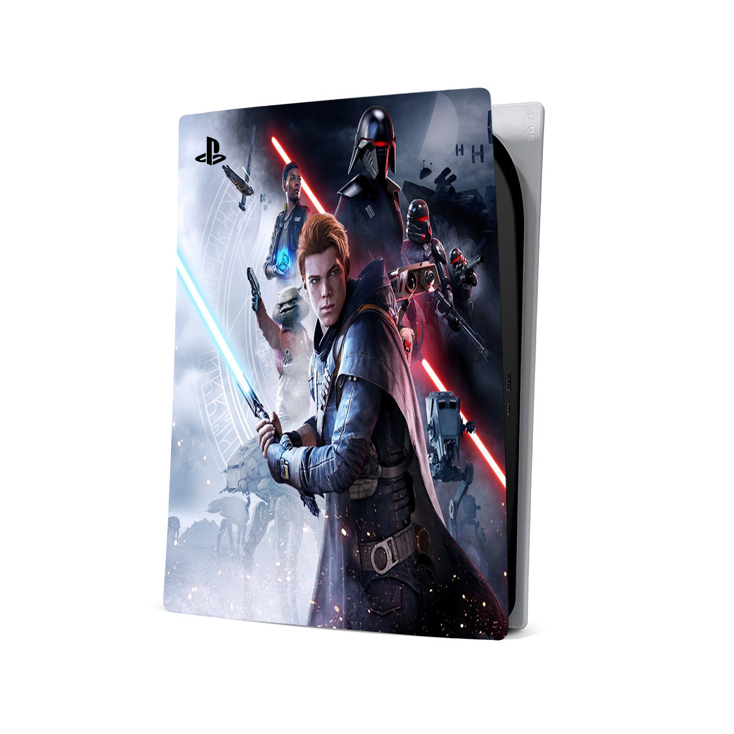 A video game skin featuring a Star Wars Jedi Fallen Order design for the PS5.