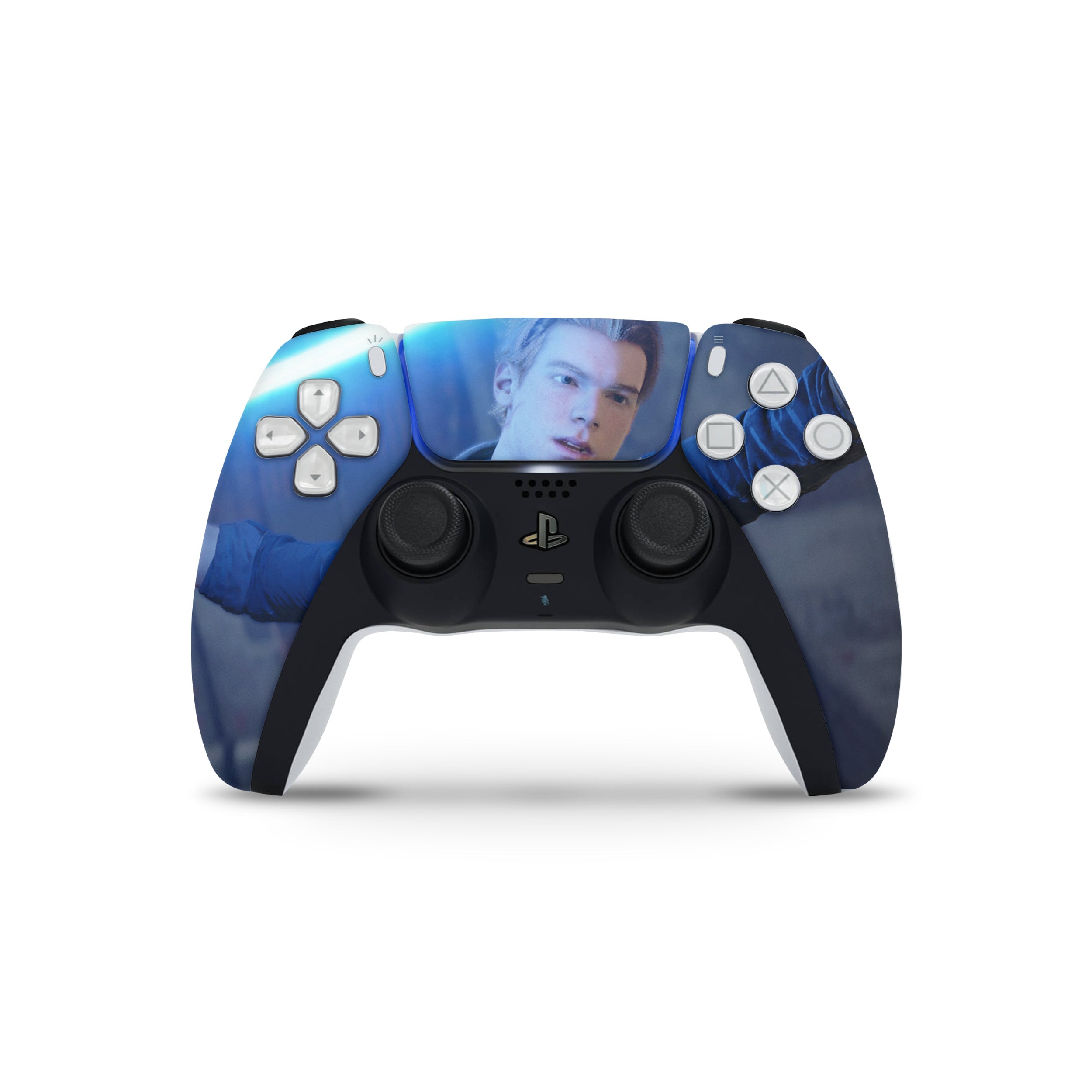 A video game skin featuring a Star Wars Jedi Fallen Order design for the PS5 DualSense Controller.