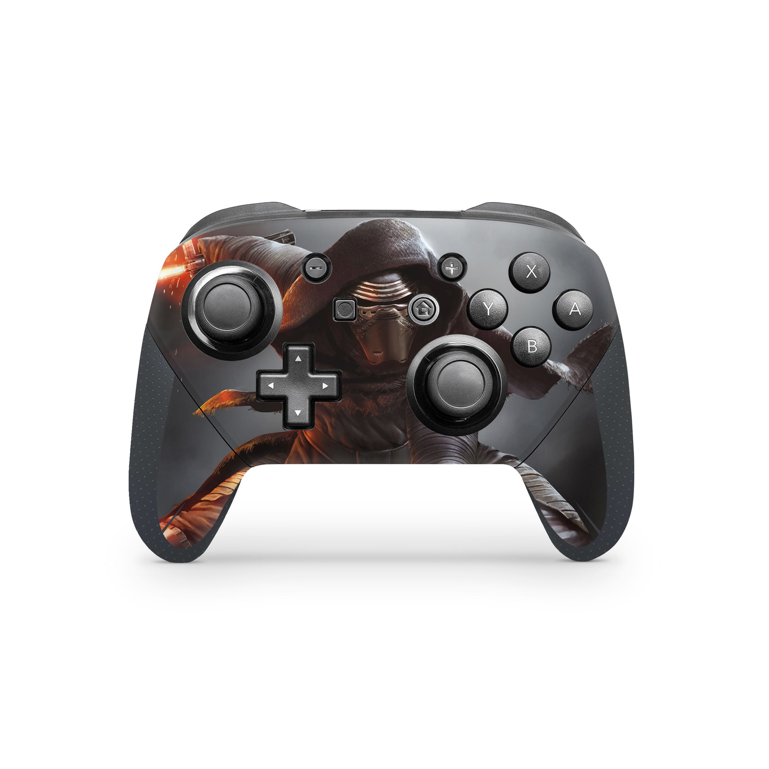 A video game skin featuring a Star Wars Kylo Ren design for the Switch Pro Controller.