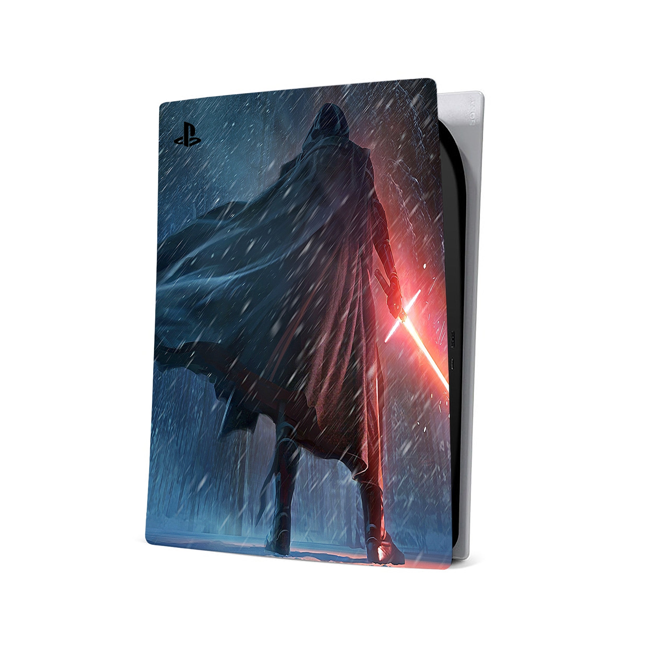 A video game skin featuring a Star Wars Kylo Ren design for the PS5.