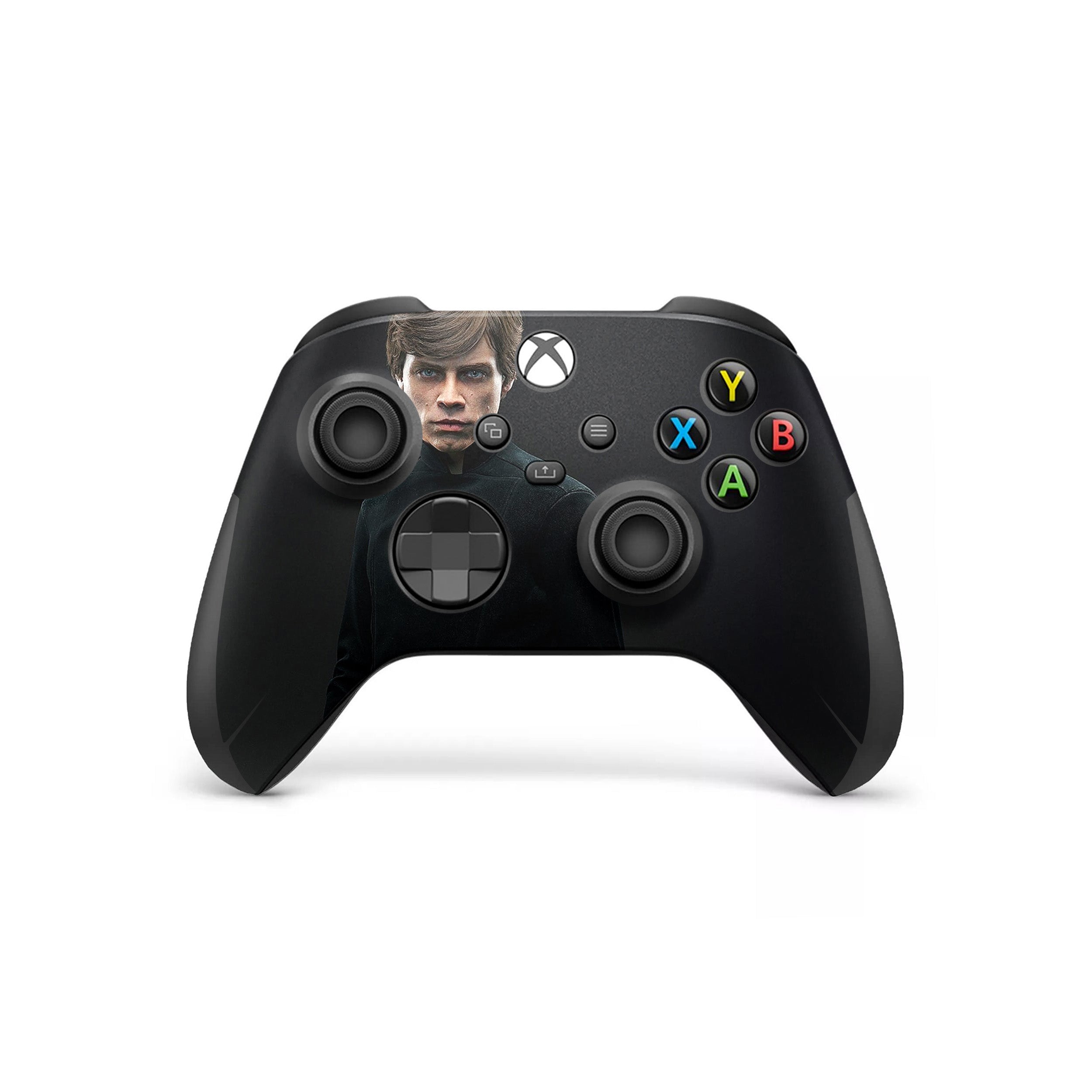 A video game skin featuring a Star Wars Luke Skywalker Rey design for the Xbox Wireless Controller.