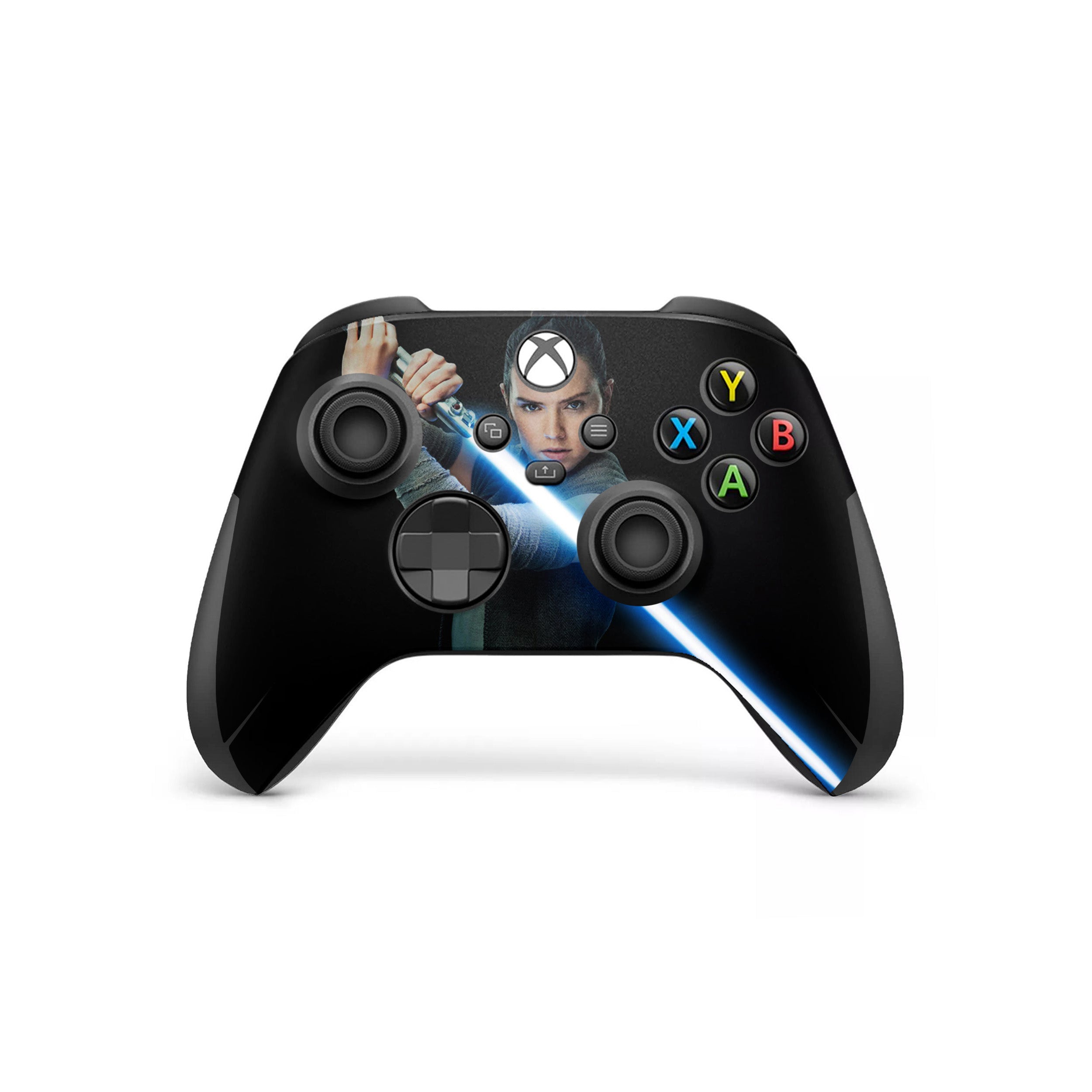 A video game skin featuring a Star Wars Rey design for the Xbox Wireless Controller.
