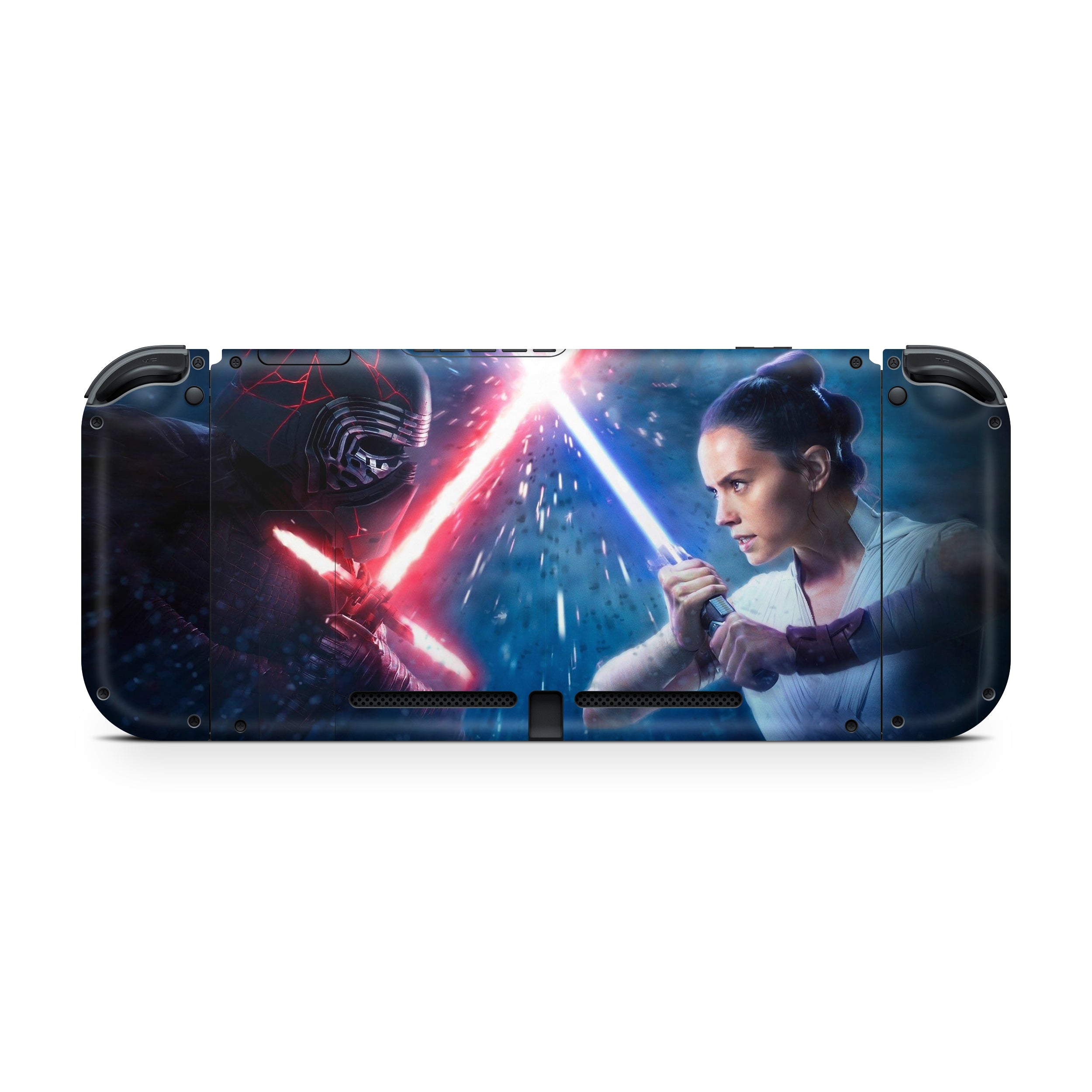 A video game skin featuring a Star Wars Rey Kylo Ren design for the Nintendo Switch.