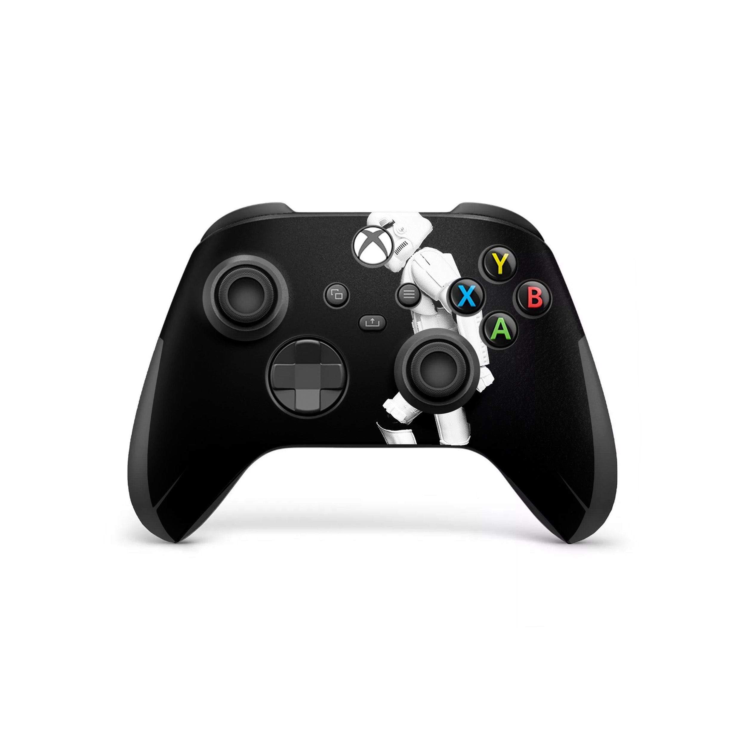 A video game skin featuring a Star Wars Storm Trooper design for the Xbox Wireless Controller.