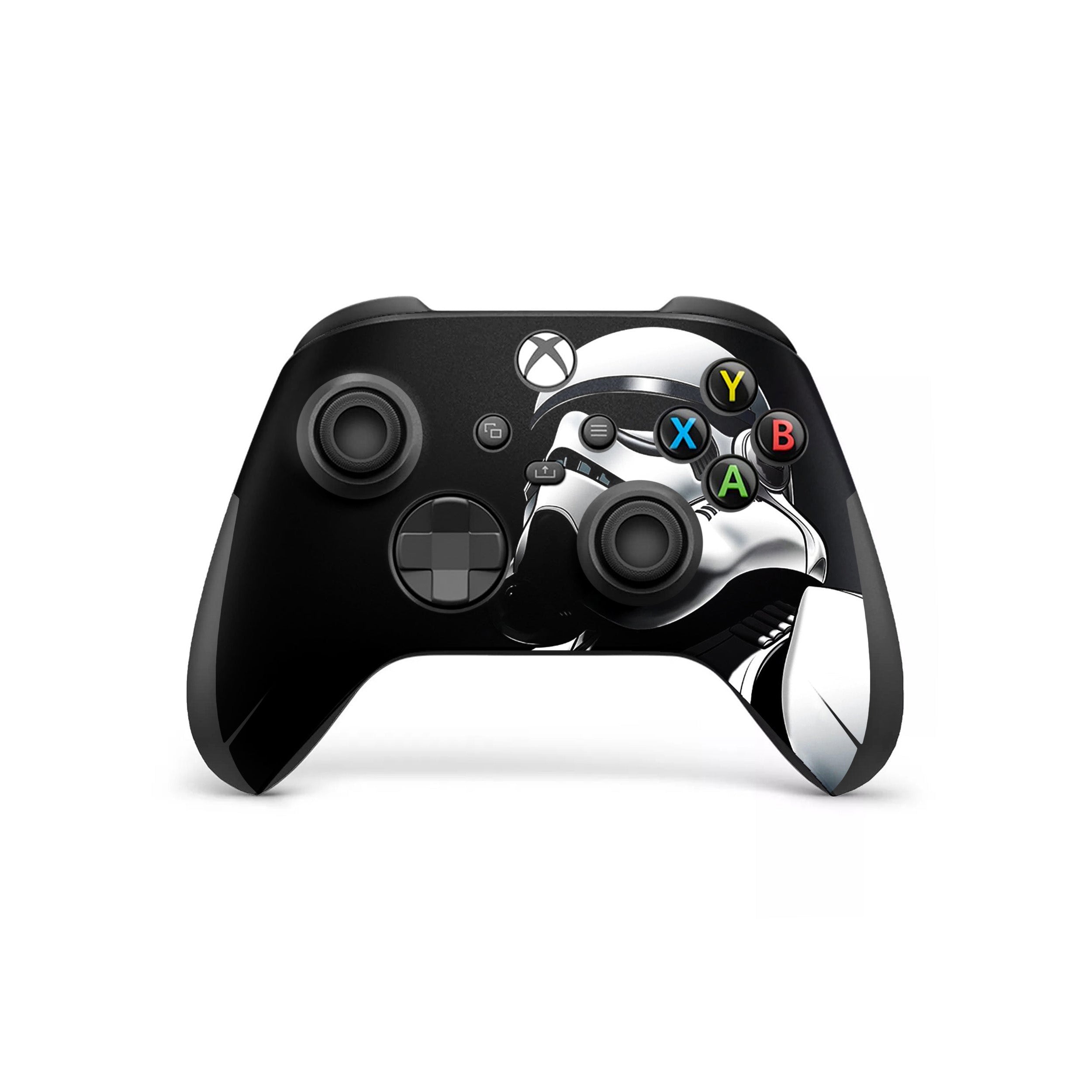A video game skin featuring a Star Wars Storm Trooper Moonwalk design for the Xbox Wireless Controller.