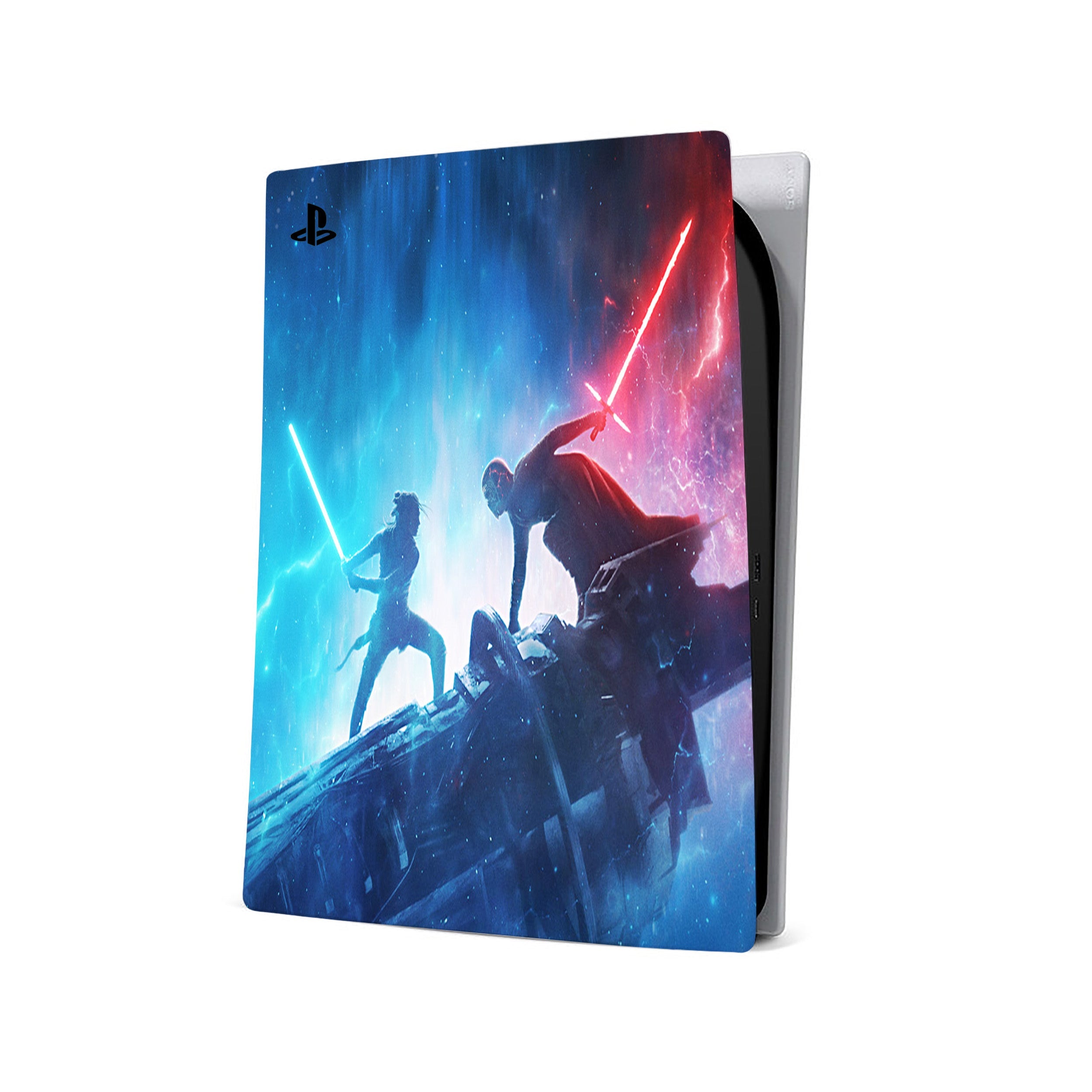 A video game skin featuring a Star Wars The Rise of Skywalker design for the PS5.