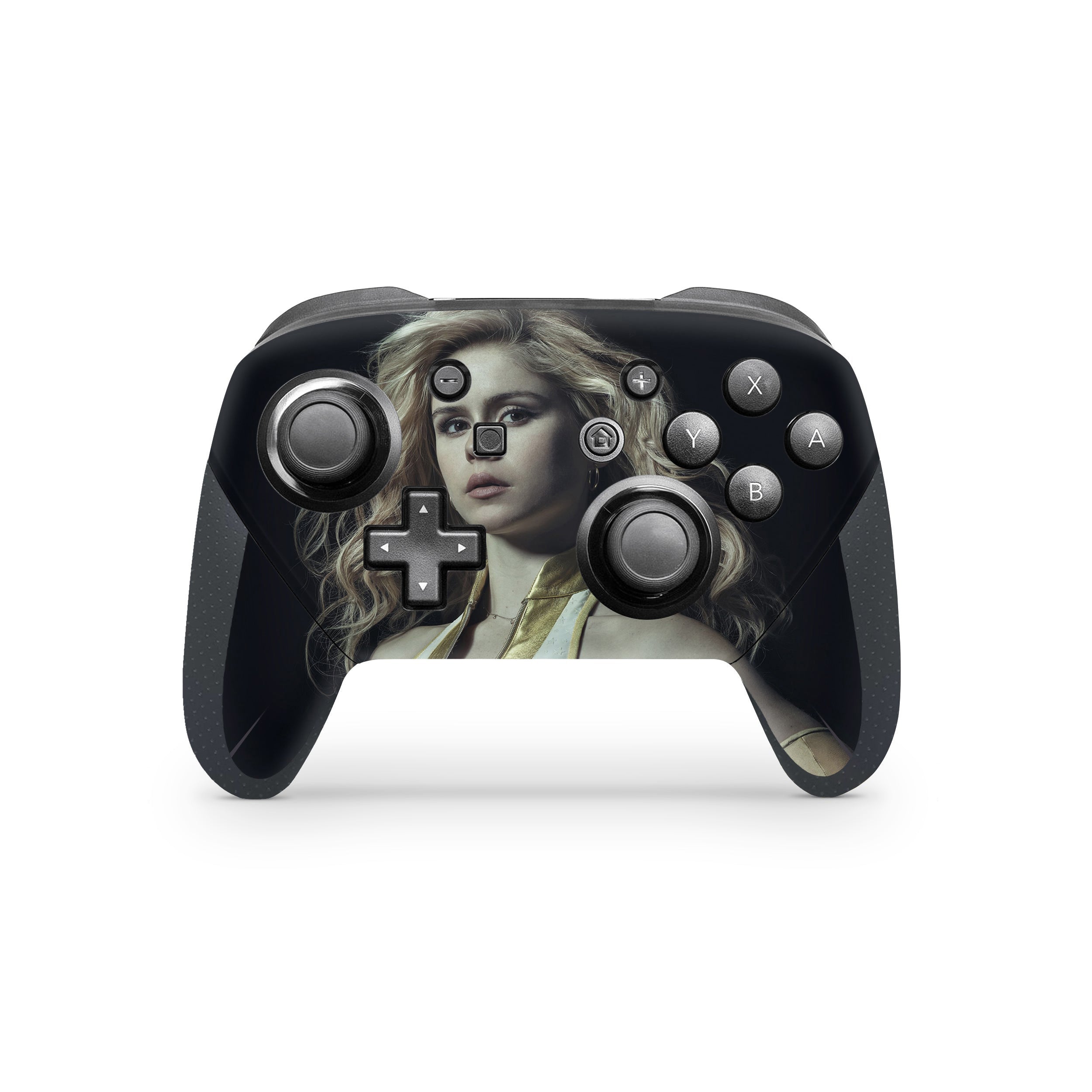 A video game skin featuring a The Boys Starlight design for the Switch Pro Controller.