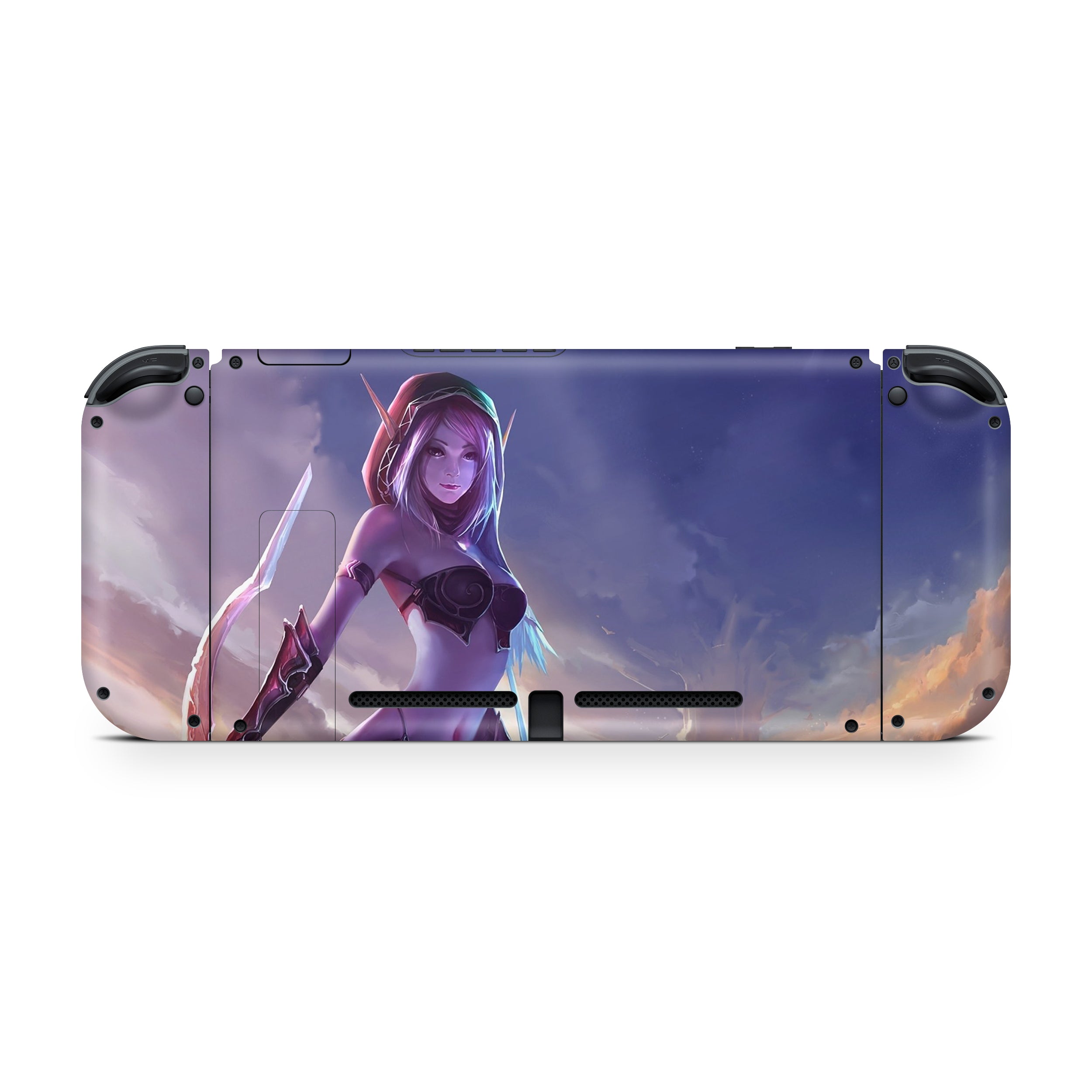 A video game skin featuring a World of Warcraft design for the Nintendo Switch.