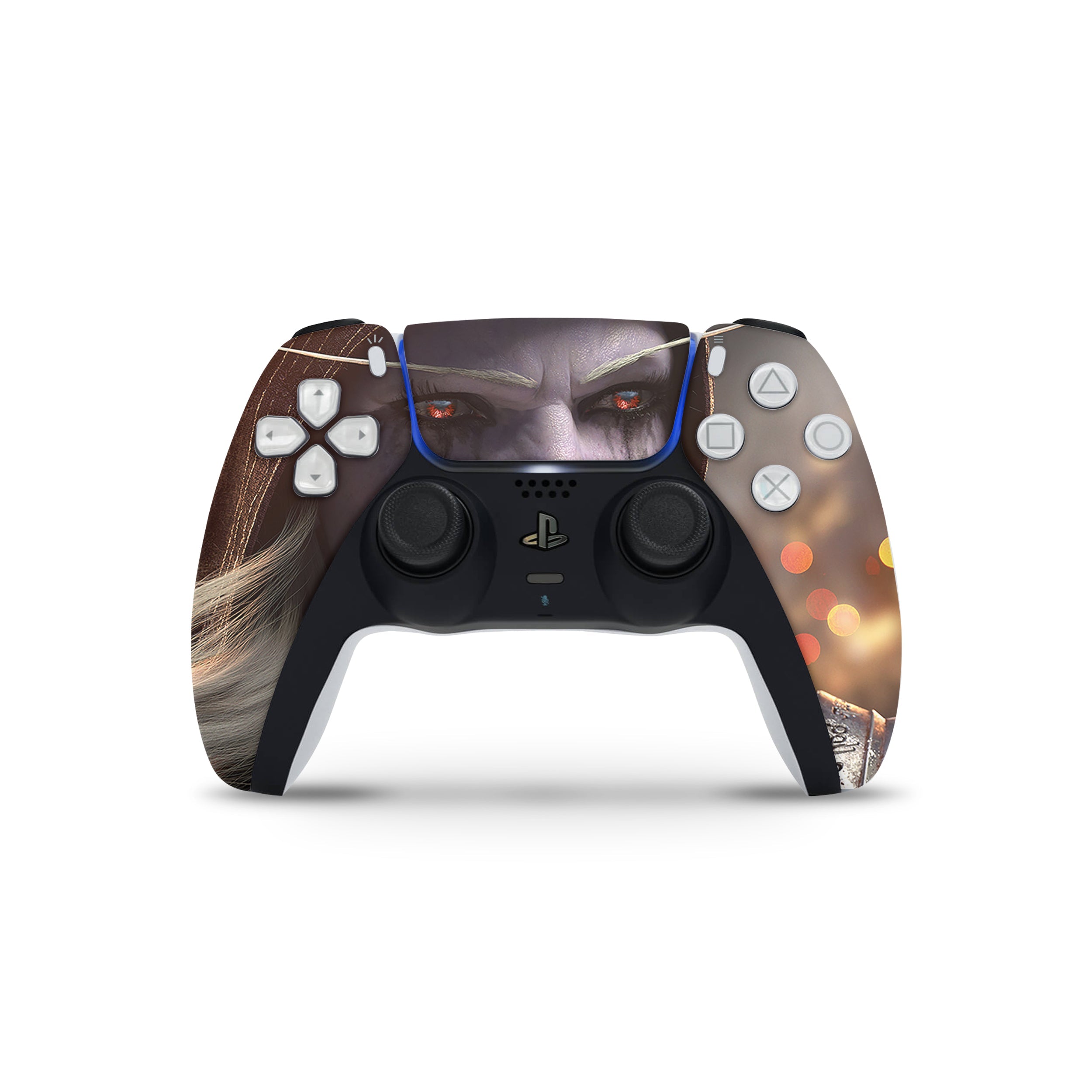 A video game skin featuring a World of Warcraft design for the PS5 DualSense Controller.
