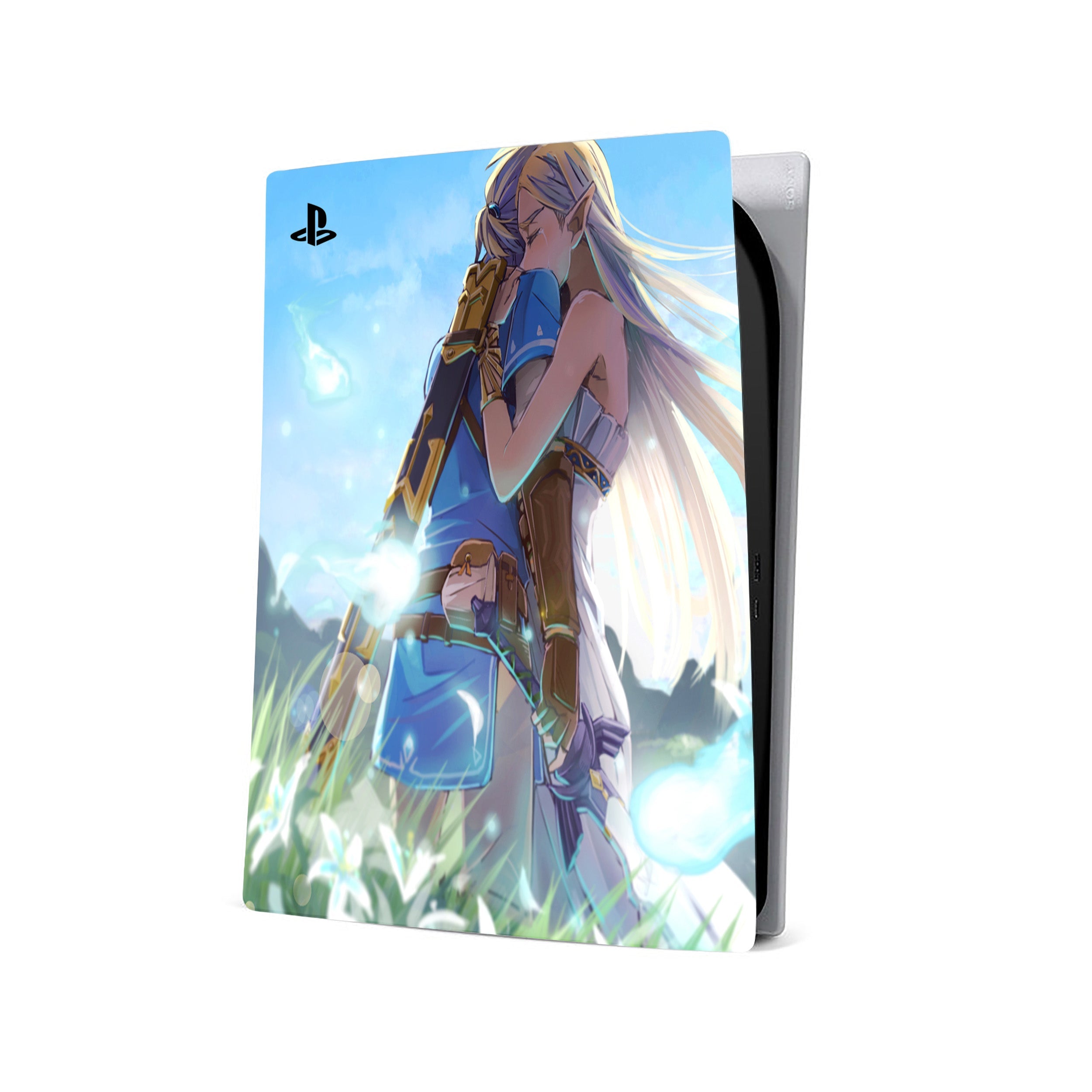 A video game skin featuring a Zelda design for the PS5.